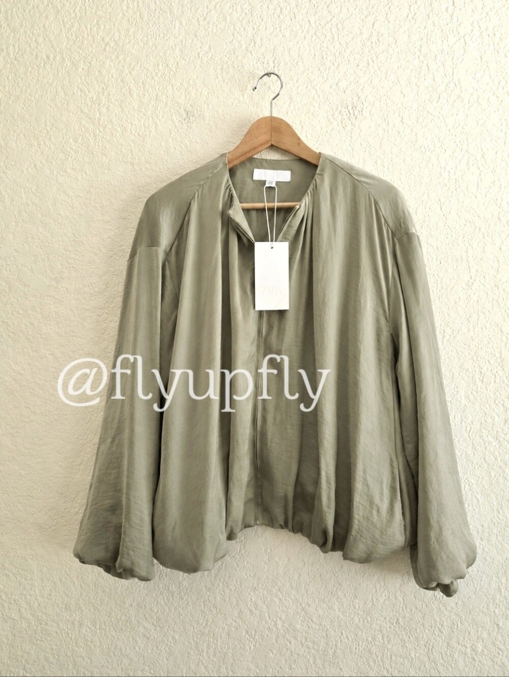 Zara Satin Fluid Puffed Balloon Bomber Jacket - Picture 13 of 13